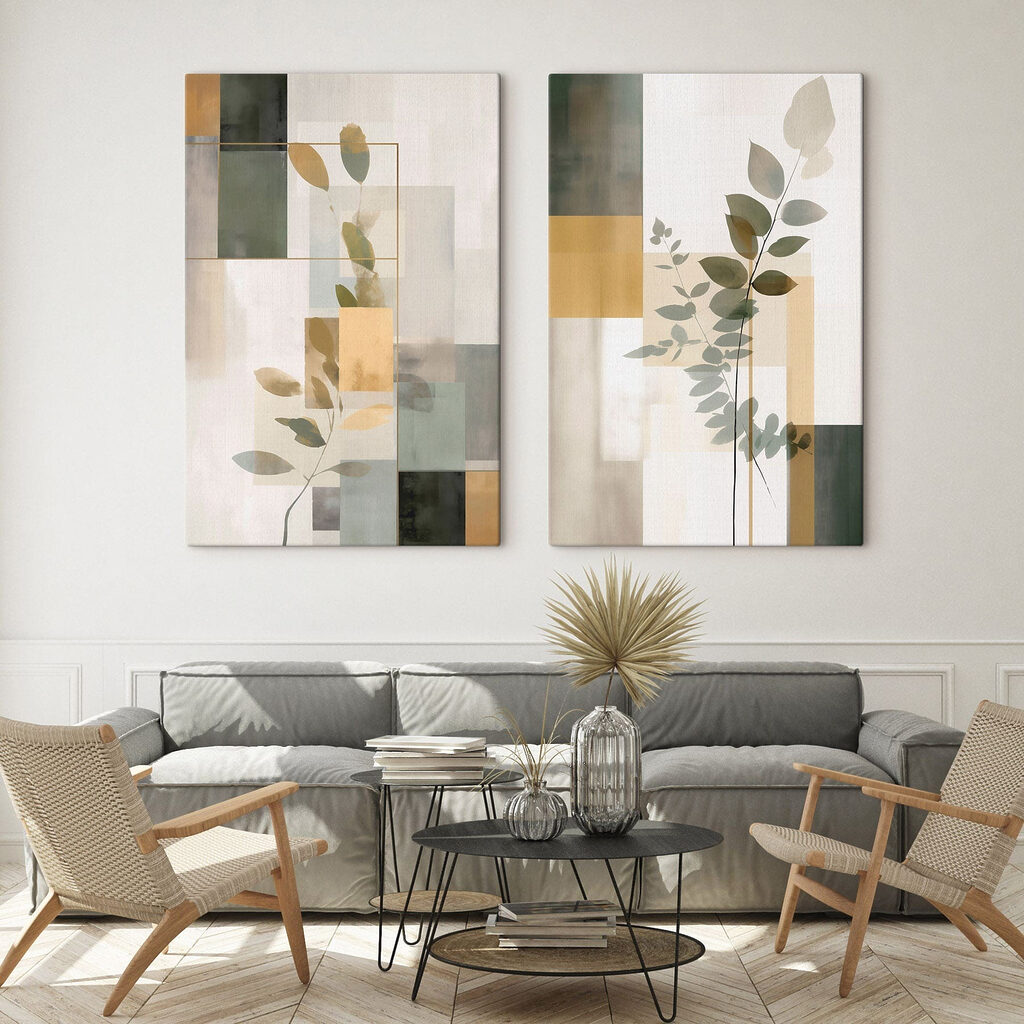 Blätter und Farbflächen — Interieur 1