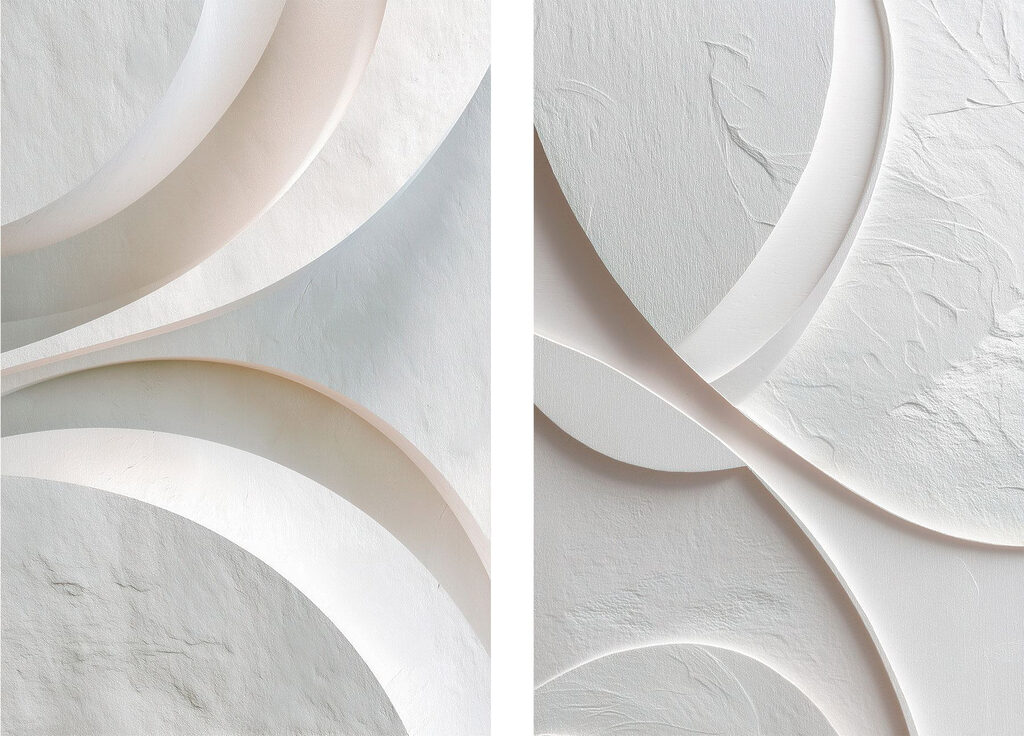 Weiche Bögen und Schatten — ganzes Design