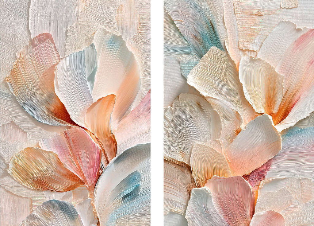 Pastellblüten im Licht — ganzes Design