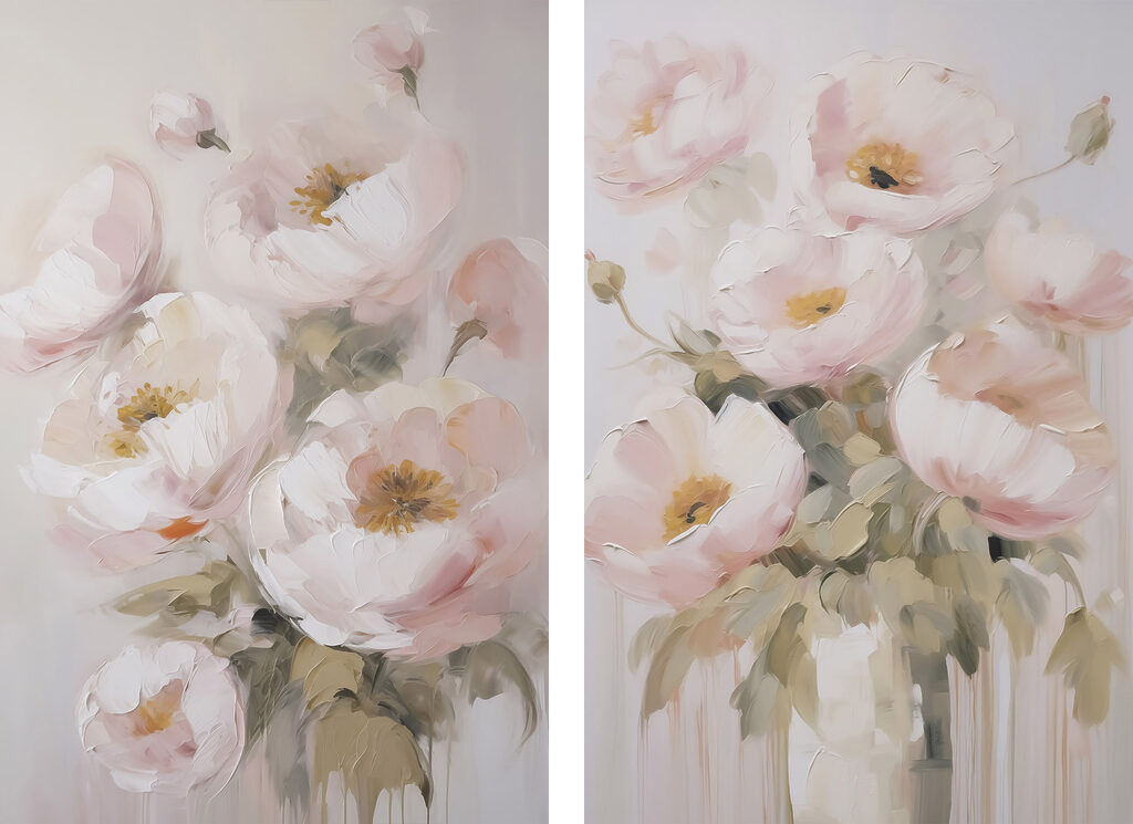 Blüten in Zartrosa — ganzes Design