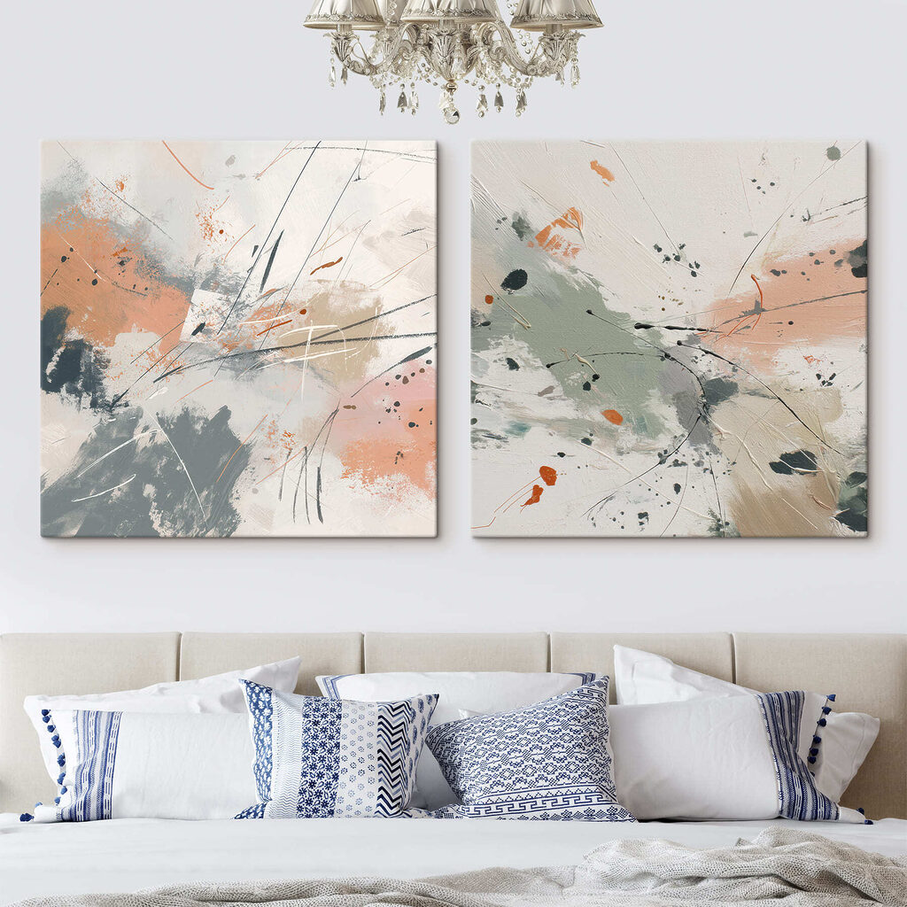 Spritzer und lockere Linien in einem Interieur