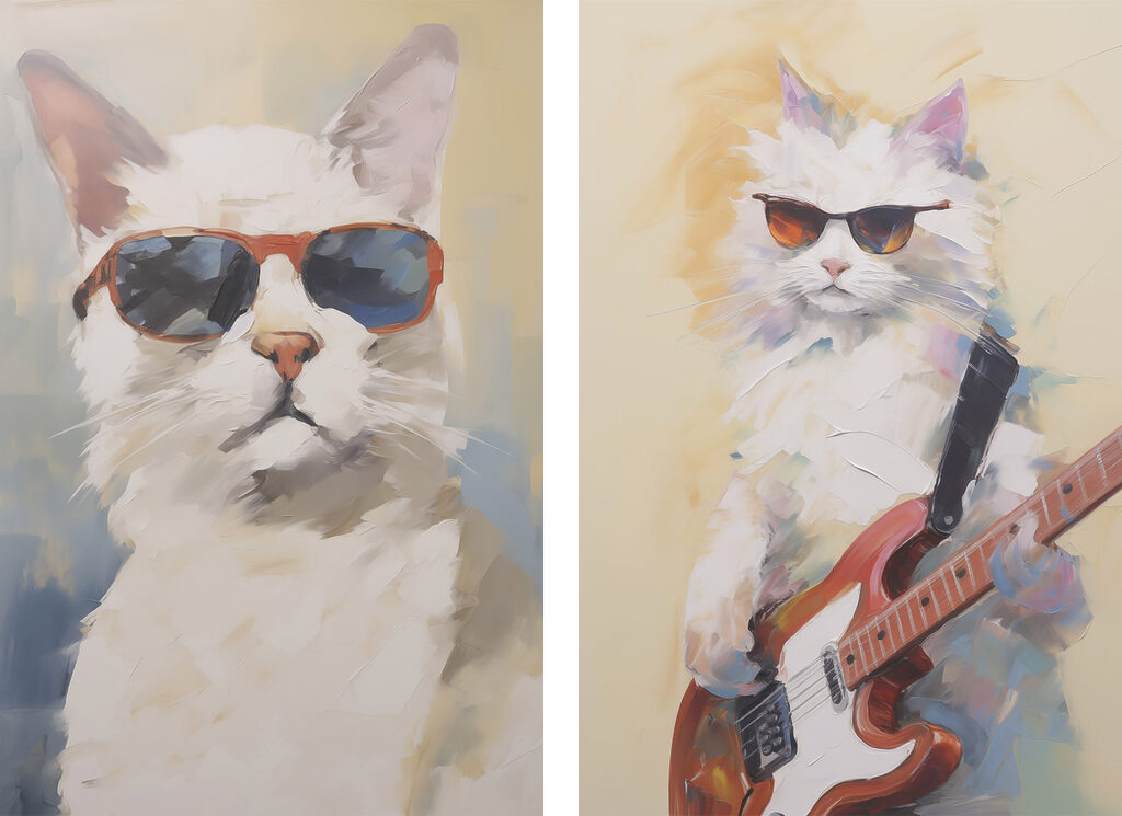 Rockstar-Katze — ganzes Design