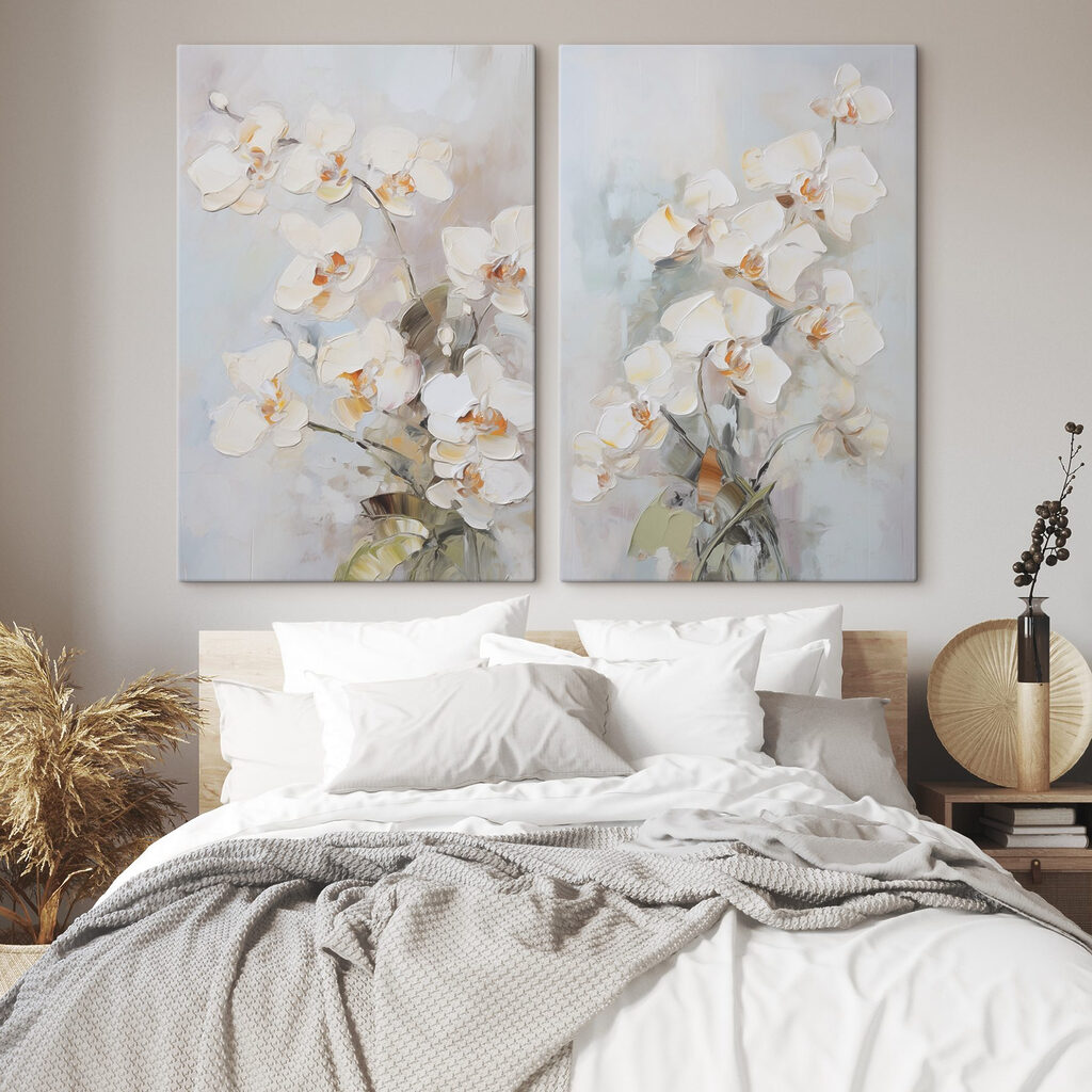 Orchideenzweige auf Grau — Interieur 1