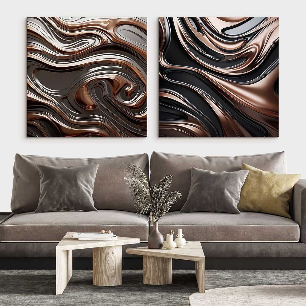 Kupferfarbene Wirbel — Interieur 2