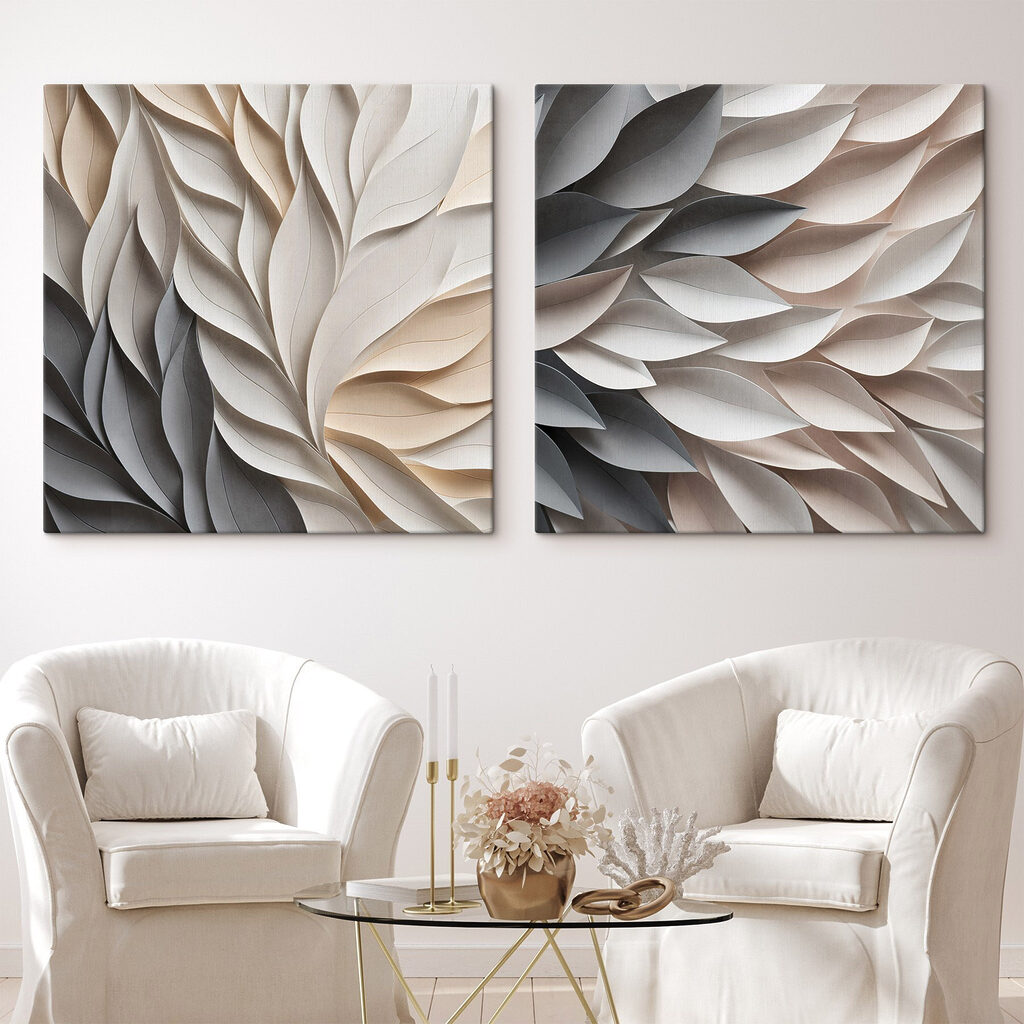 Rhythmus der Blütenblätter in einem Interieur