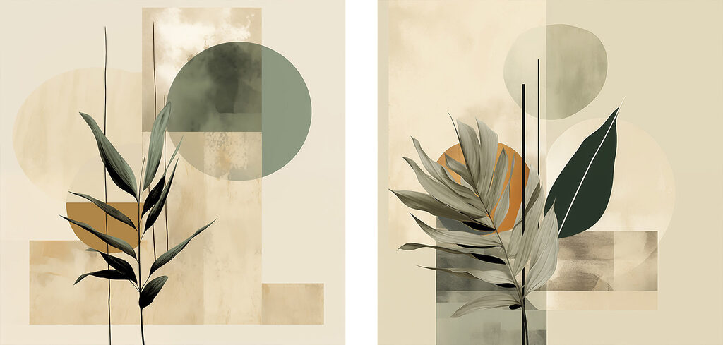 Geometrische Botanik — ganzes Design