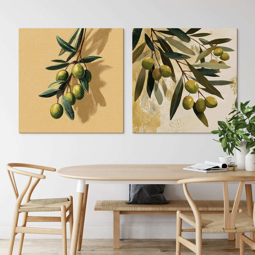 Die Olivenernte in einem Interieur