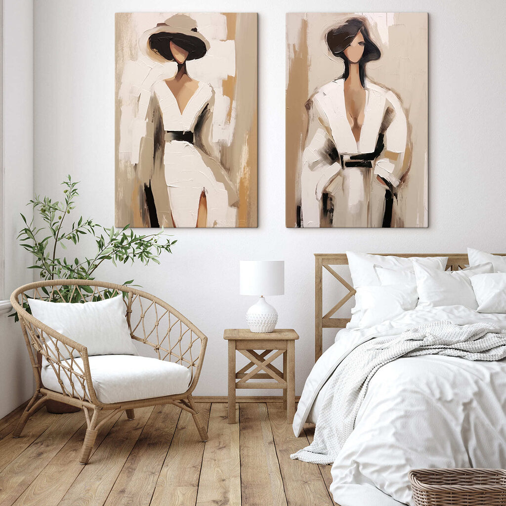 Helle Silhouetten in einem Interieur