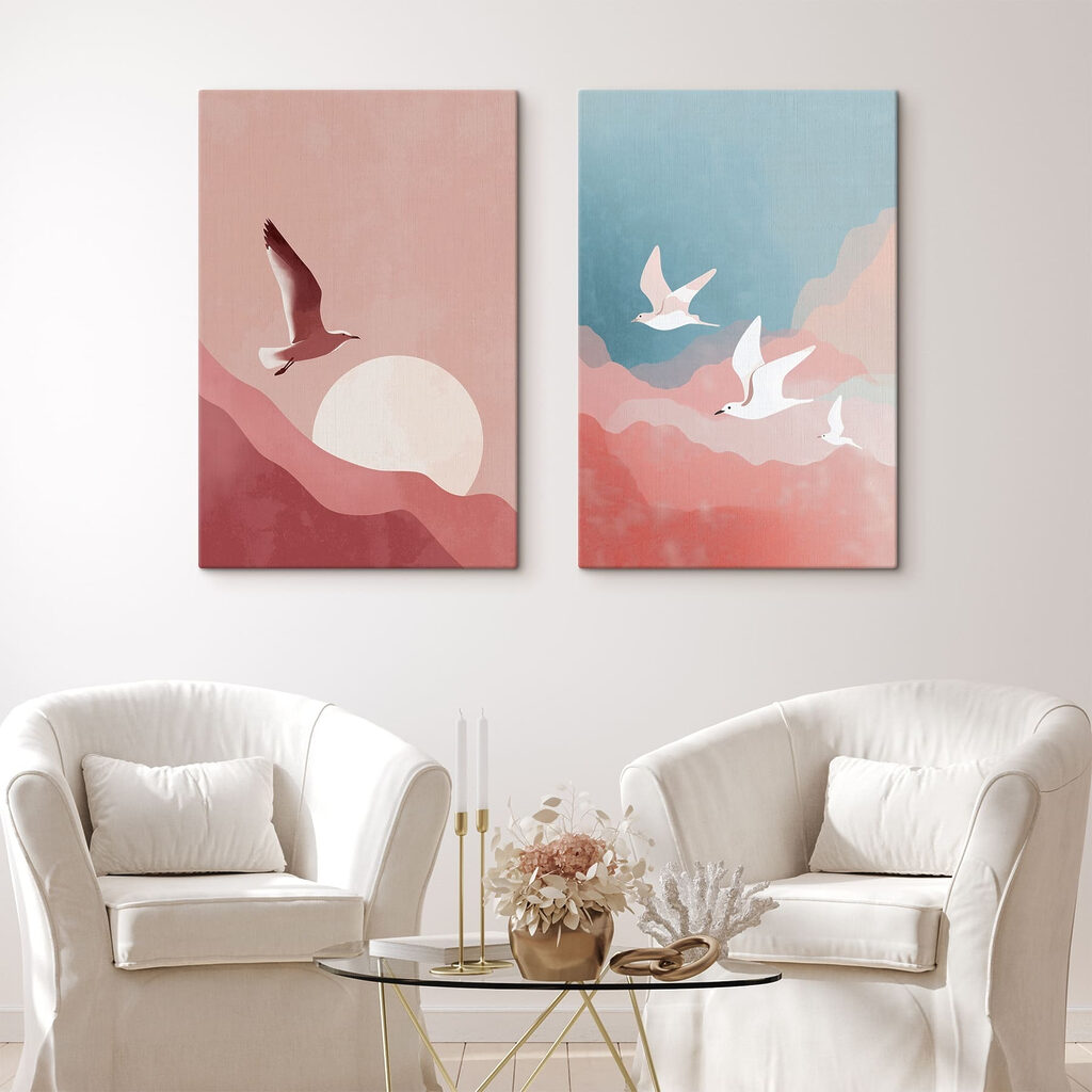 Vögel am rosa Himmel — Interieur 1