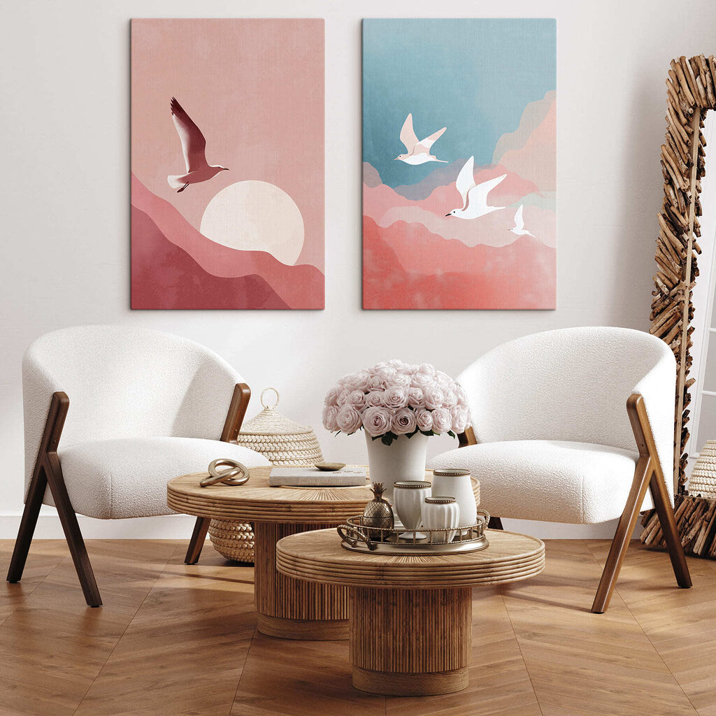 Vögel am rosa Himmel — Interieur 2