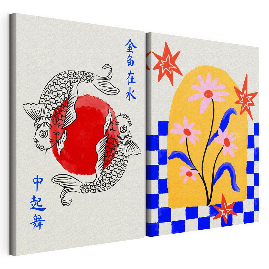 Blumen und tanzende Fische — Produktansicht