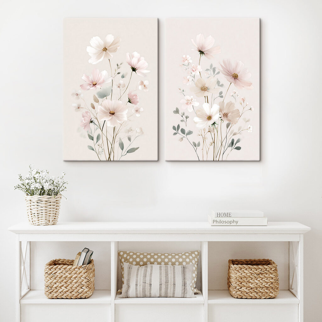Sanfte Wiesenblüte in einem Interieur