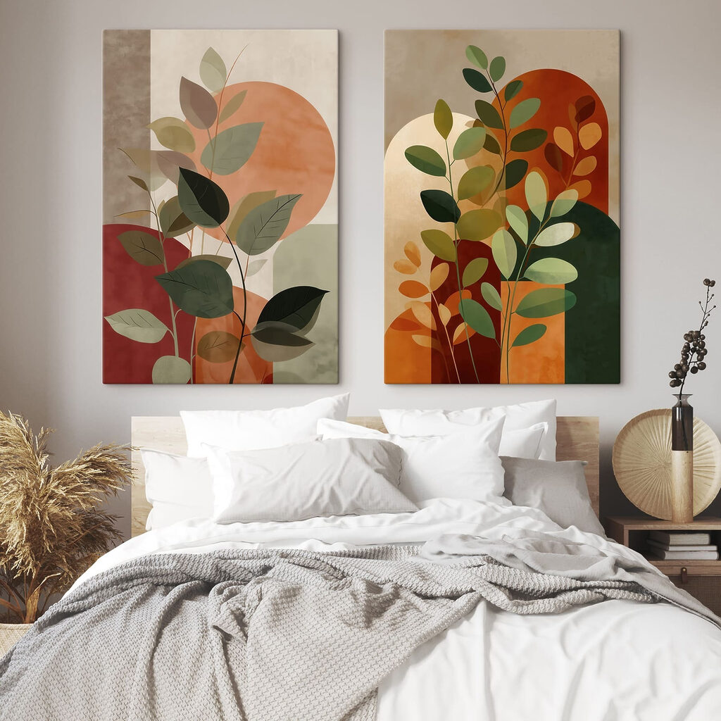 Sonnenspiel mit Blättern in einem Interieur