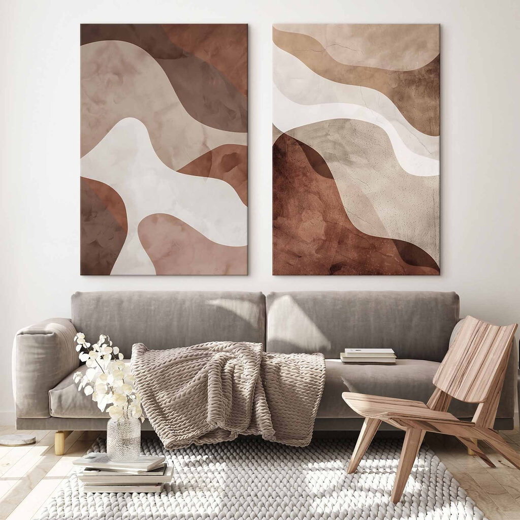 Erdfarbene Wellen in einem Interieur