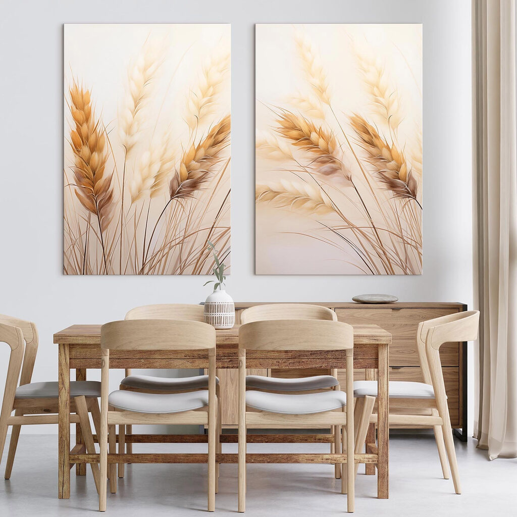 Zarte Trockengräser in einem Interieur