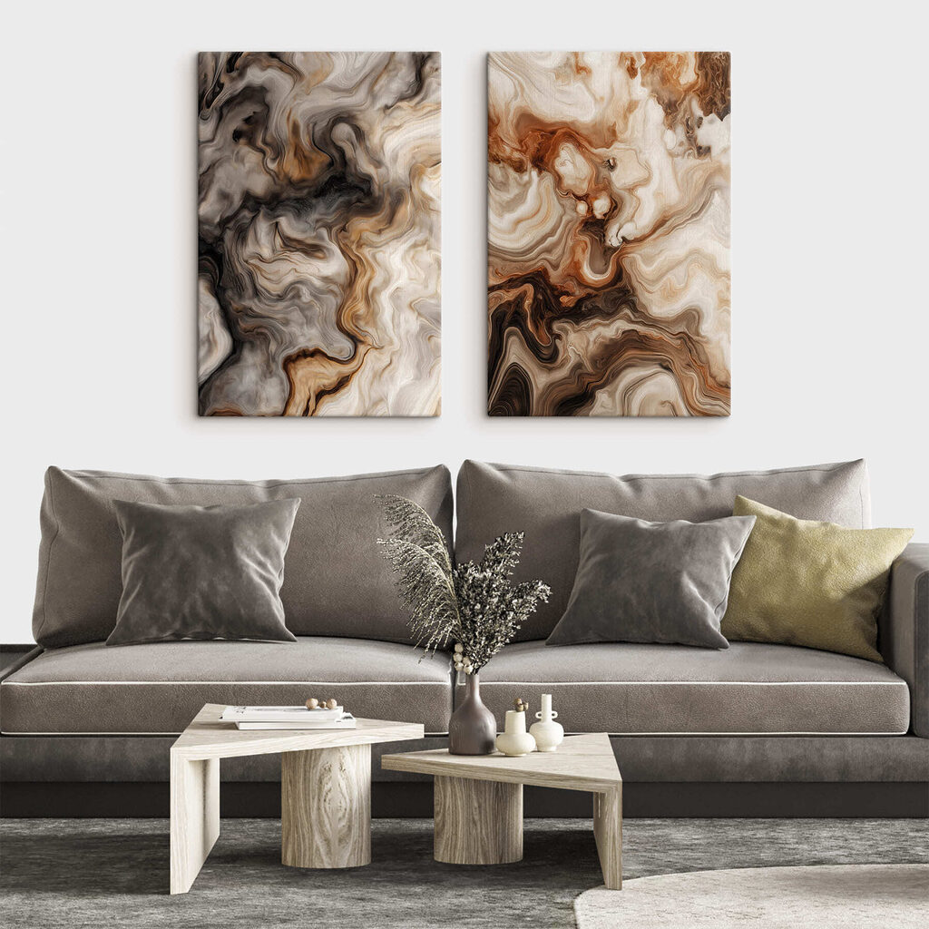 Erdige Wirbel in einem Interieur