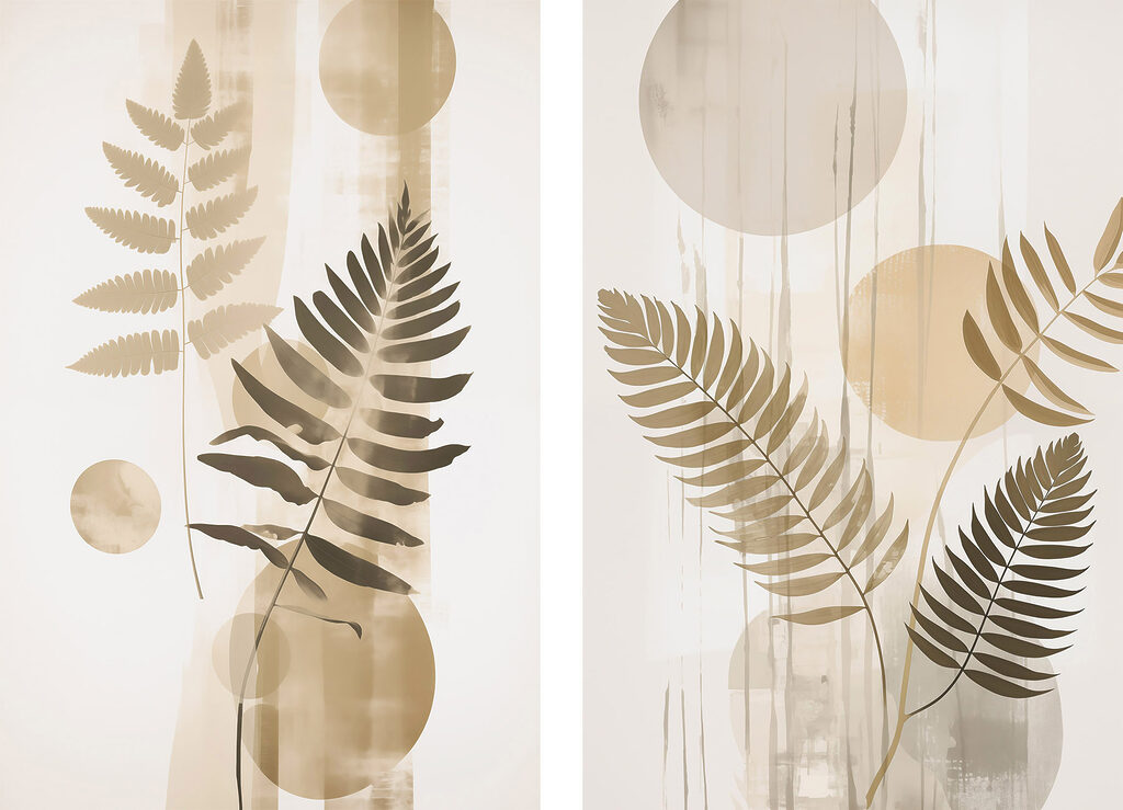 Farne und Kreise — ganzes Design