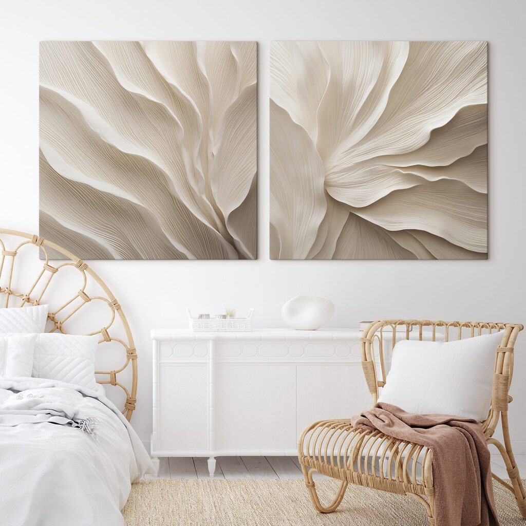 Feine Linien wie Blütenblätter in einem Interieur