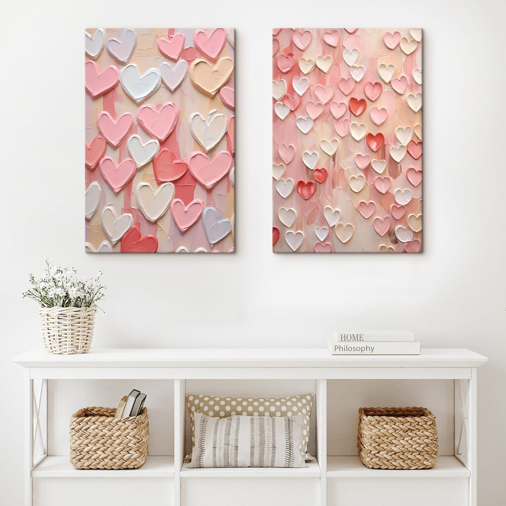 Rosa und weiße Herzen — Interieur 1