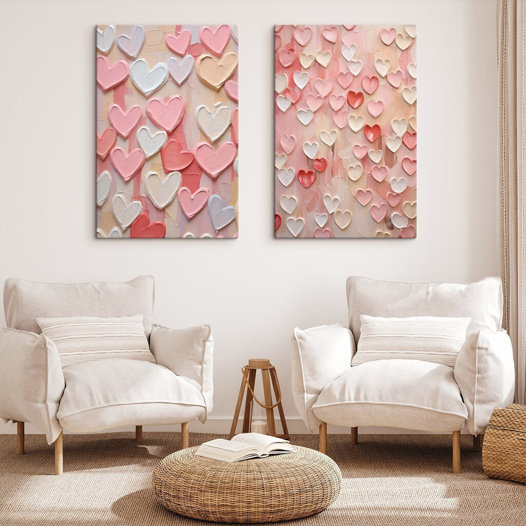 Rosa und weiße Herzen — Interieur 2