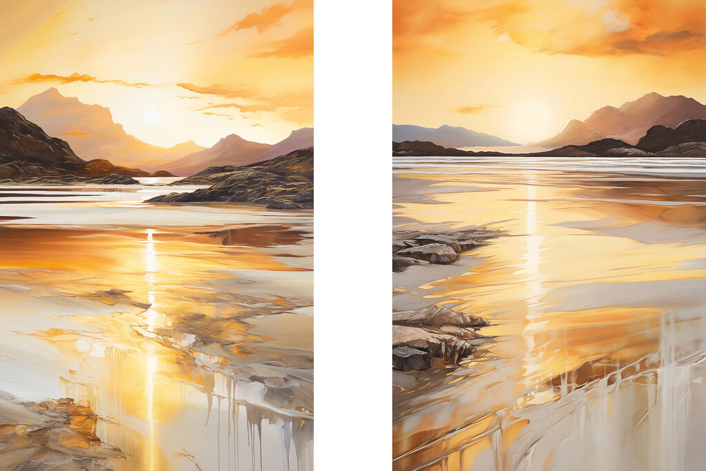 Sonnenlicht auf nassem Sand — ganzes Design