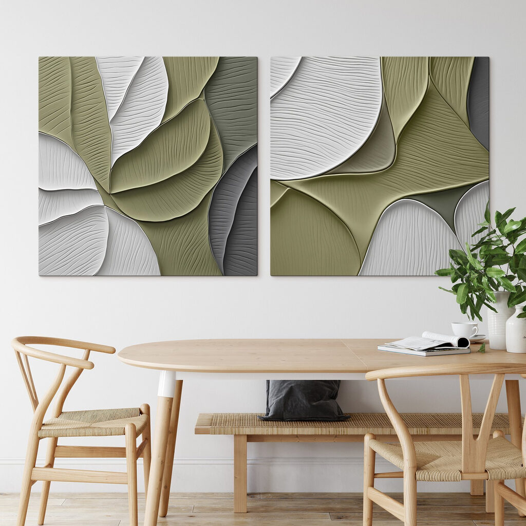 Sanfte Blattschichten in einem Interieur