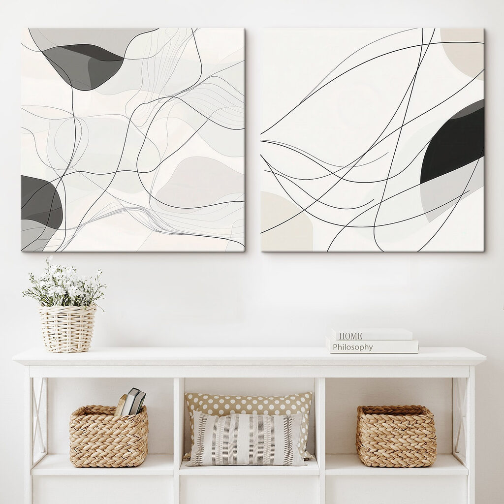 Linien ohne Eile in einem Interieur