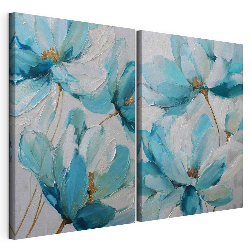 Lebendige Blüten in Blau — Produktansicht
