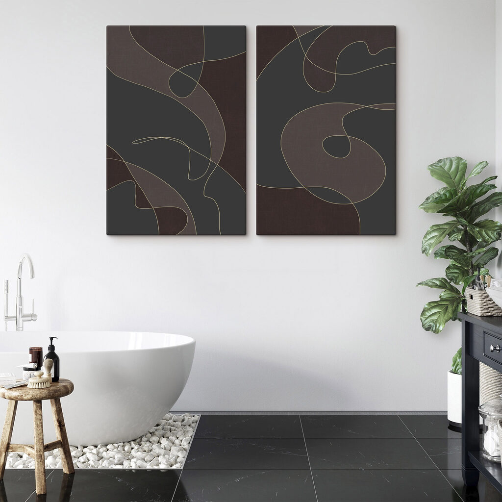 Eine wandernde Linie in einem Interieur