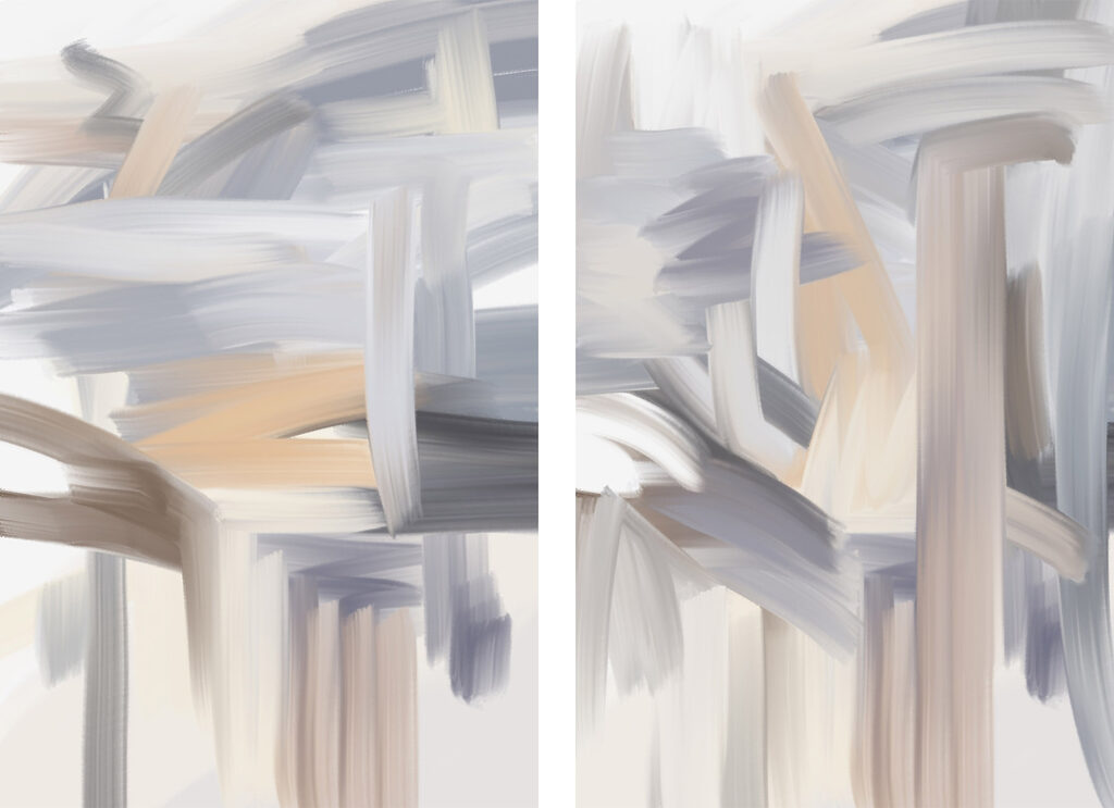 Breite Striche in Zartgrau — ganzes Design