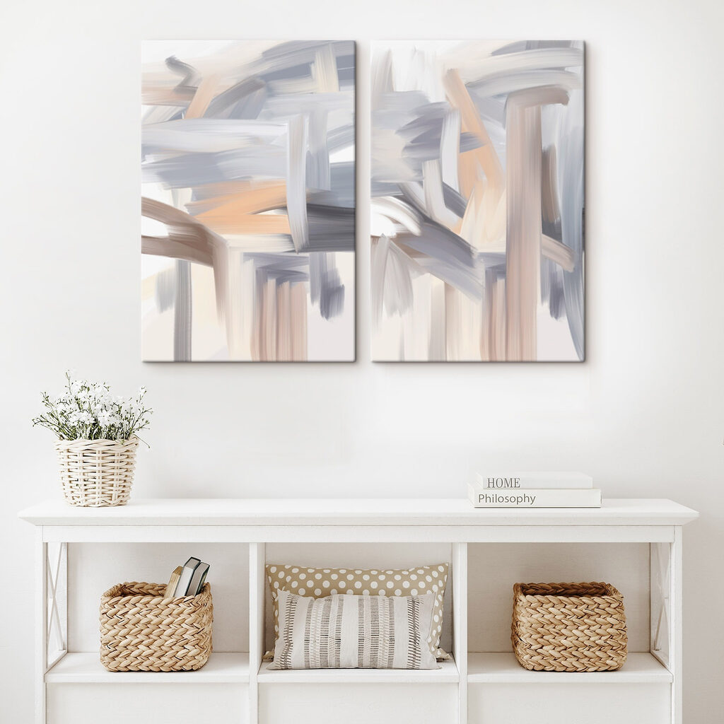 Breite Striche in Zartgrau — Interieur 1
