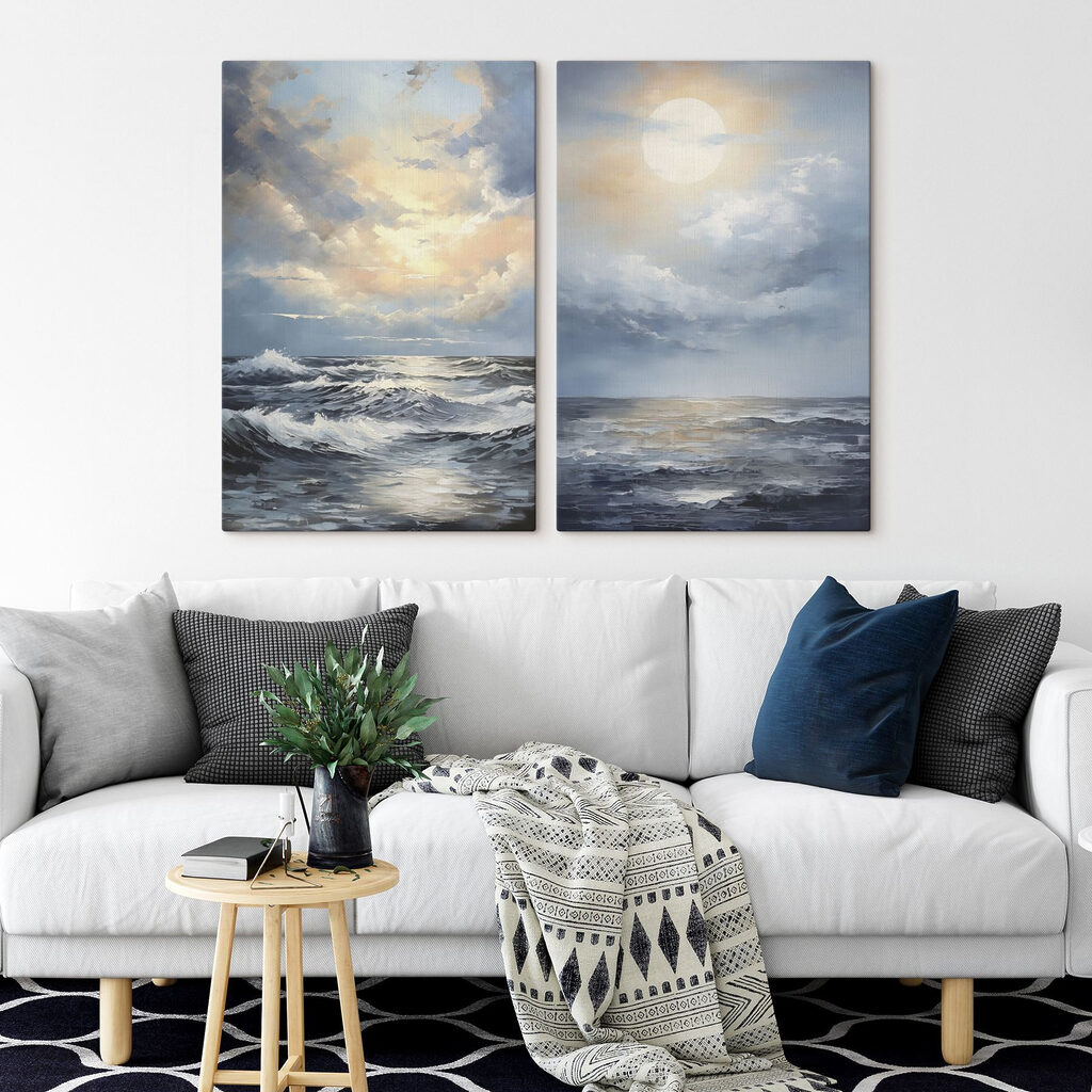 Licht über unruhigem Wasser in einem Interieur