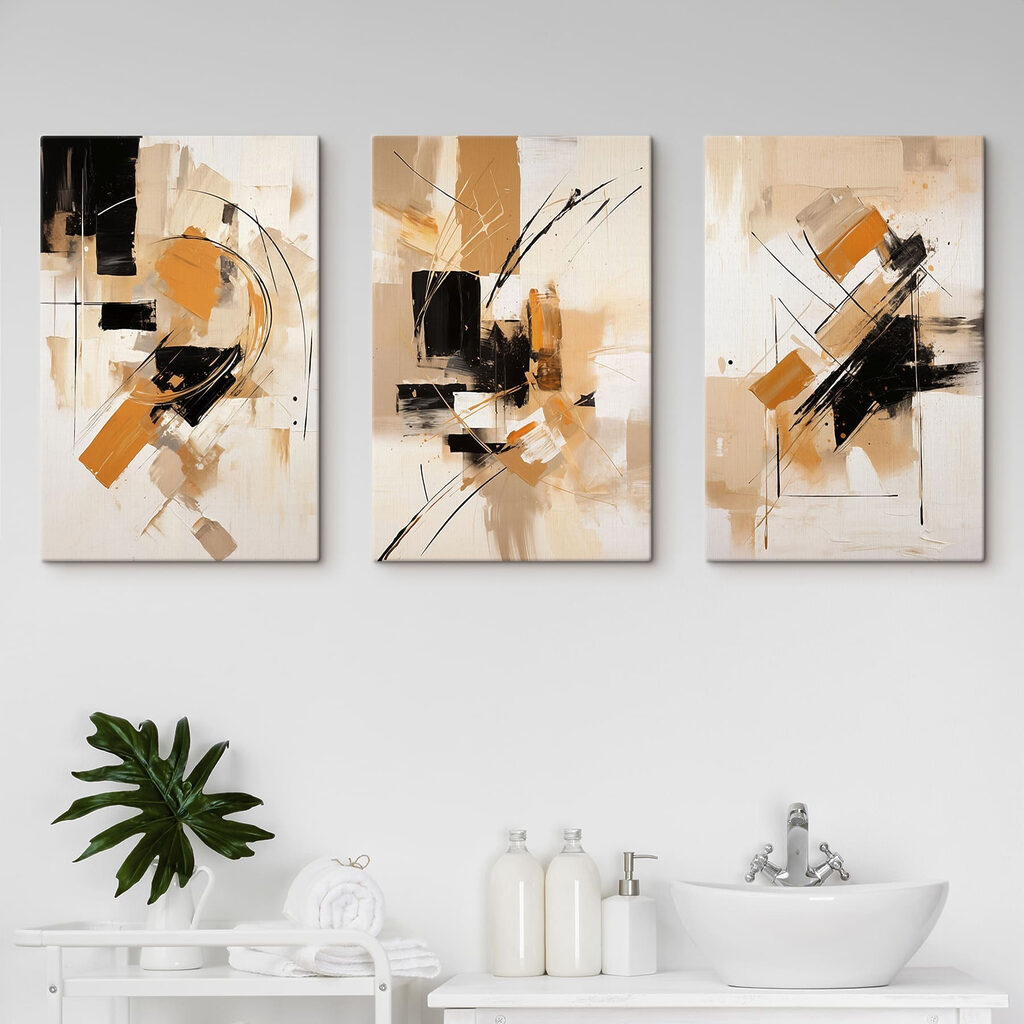 Orange kreuzt Schwarz in einem Interieur