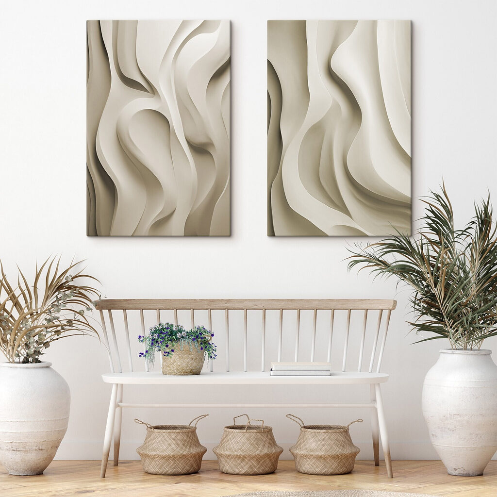 Sanft geschwungene Wellen in einem Interieur