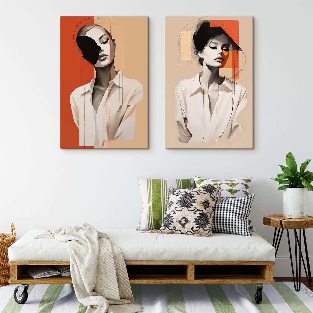 Geschlossene Augen, weiße Bluse in einem Interieur