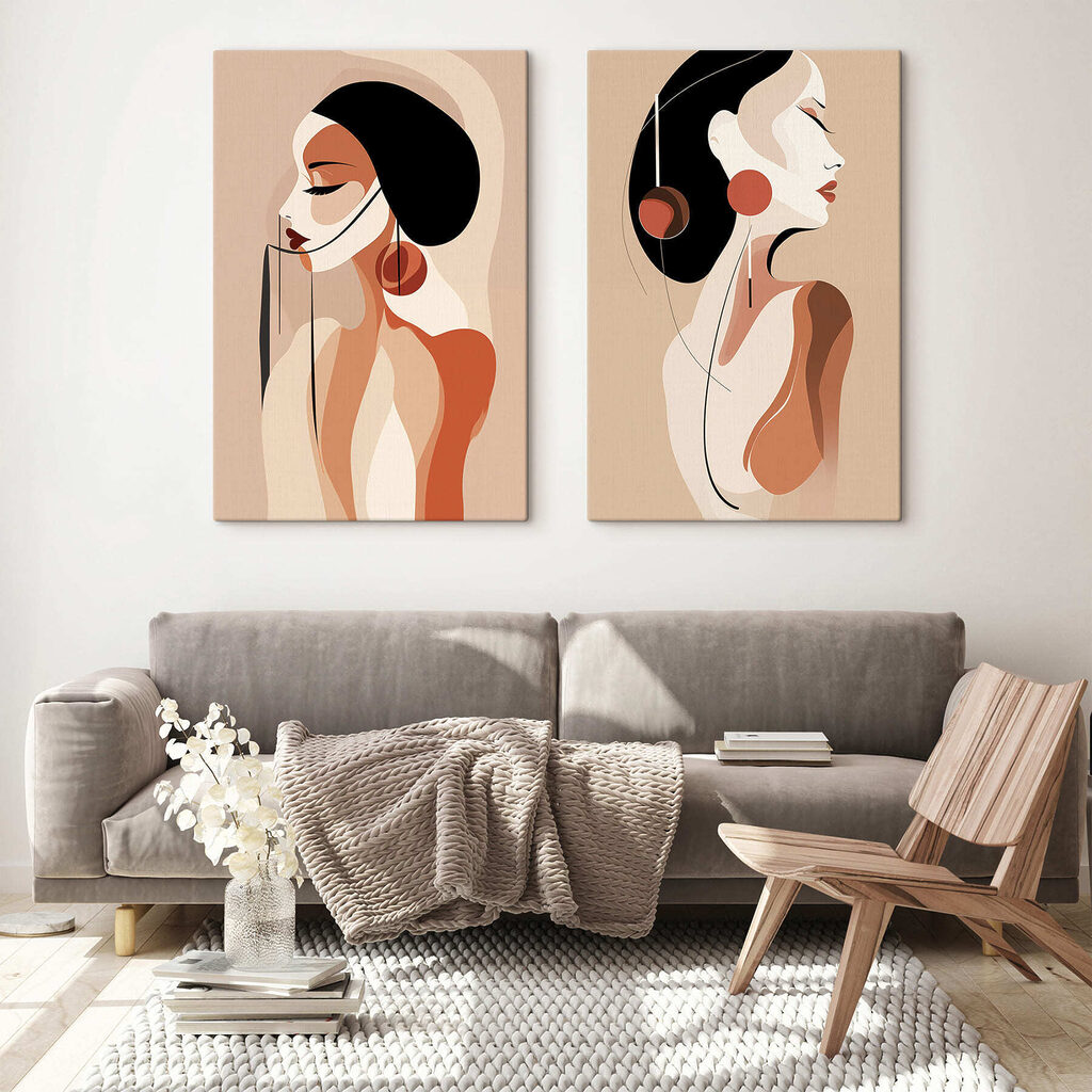 Frau mit Ohrringen — Interieur 1