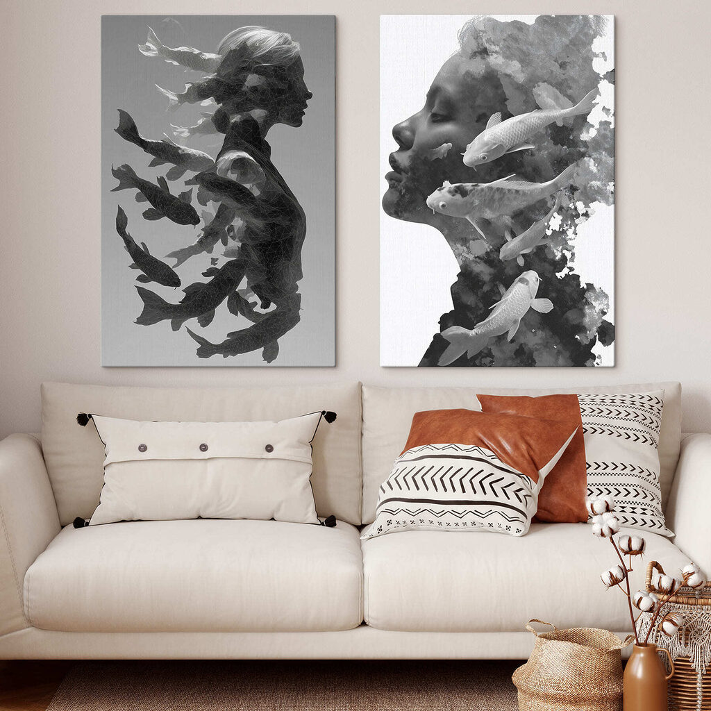 Profile unter Wasser in einem Interieur
