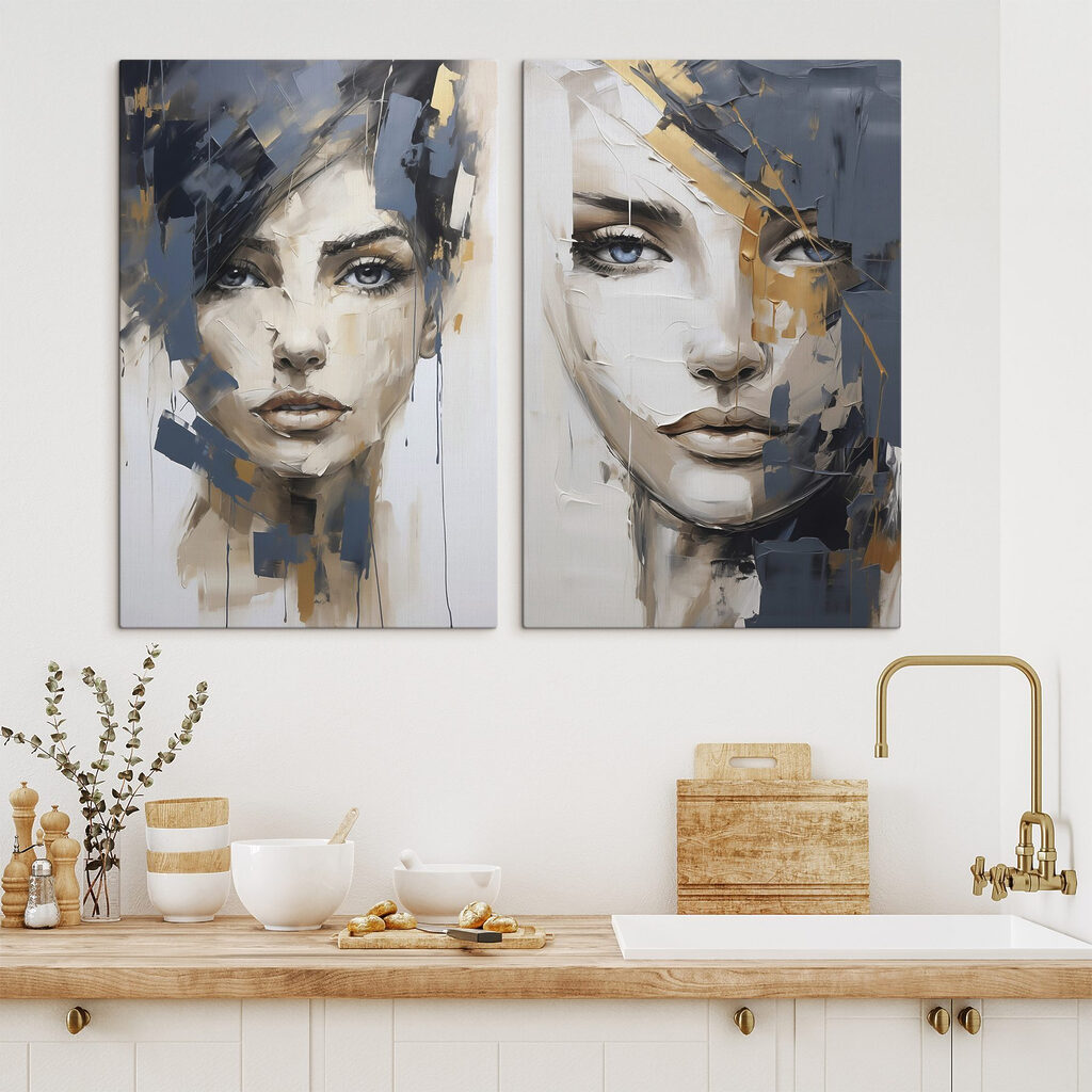 Ein Blick in Dunkelblau in einem Interieur