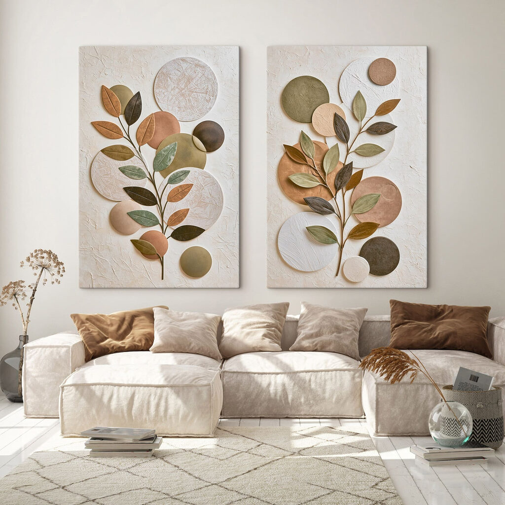 Rund ums Blatt in einem Interieur