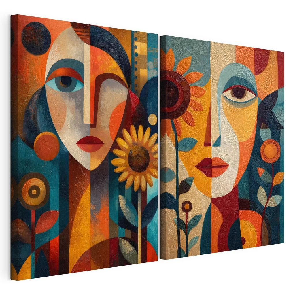 Gesichter und Sonnenblumen — Produktansicht