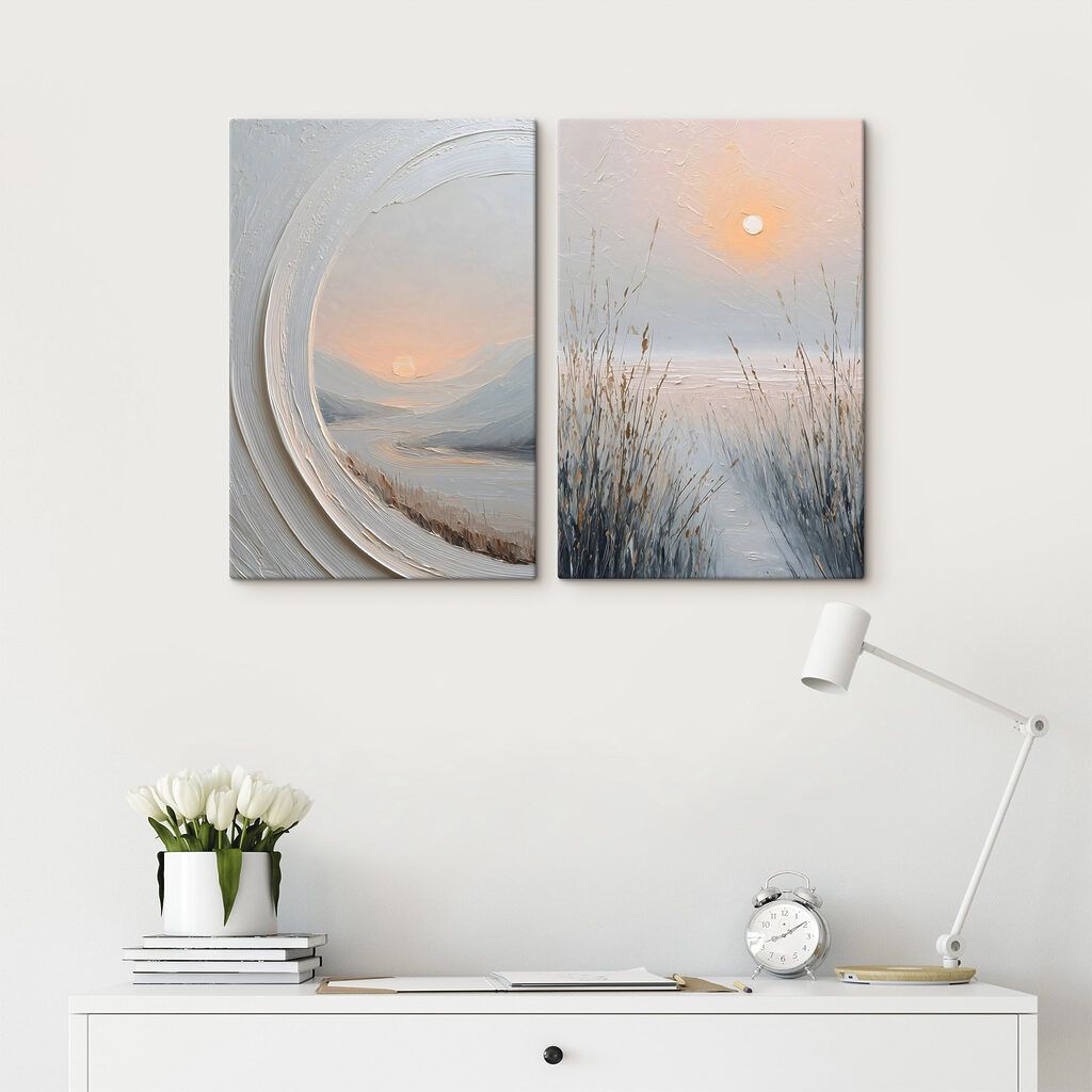 Sonne hinter einem Bogen in einem Interieur