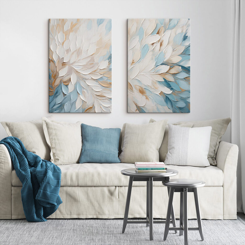 Ein Tanz der Blütenblätter in einem Interieur