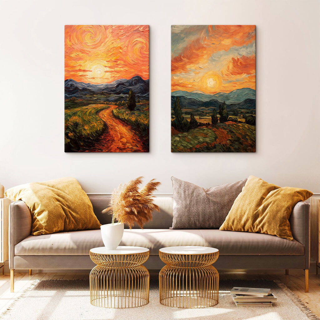 Sonne über gewundenen Feldern — Interieur 1