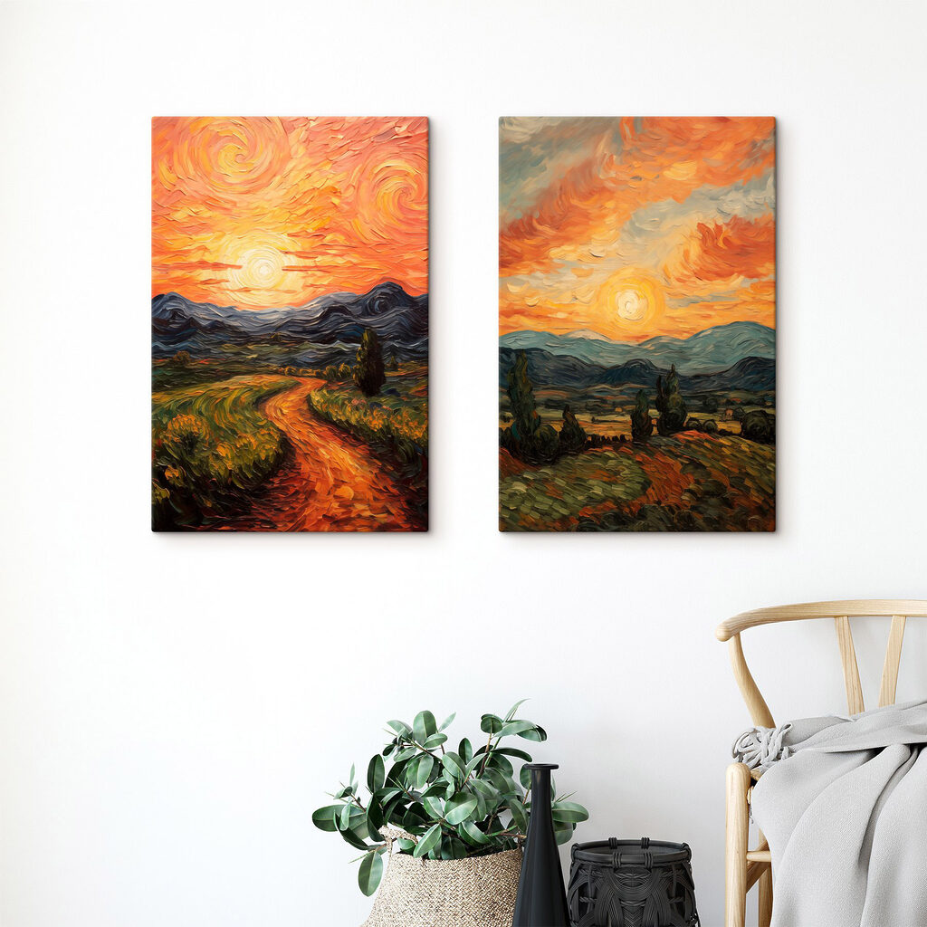 Sonne über gewundenen Feldern — Interieur 2
