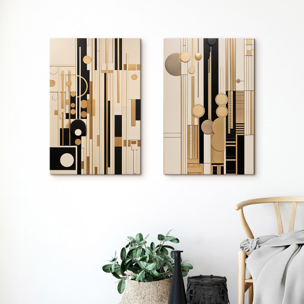 Ein Rhythmus aus Linien in einem Interieur