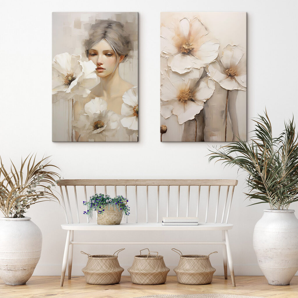 Ein Porträt zwischen Blumen — Interieur 2