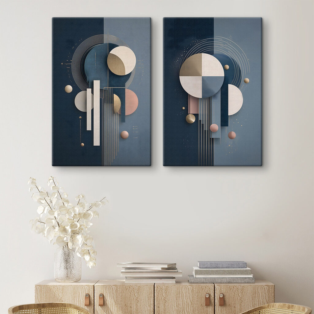 Geometrie in Nachtblau — Interieur 1
