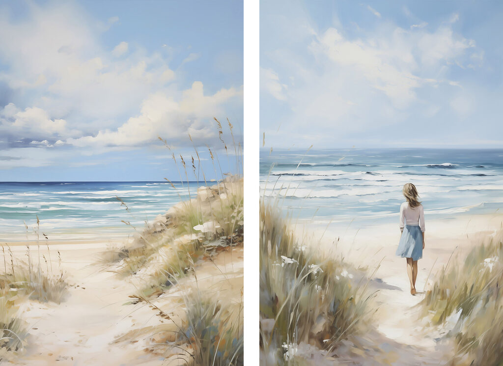 Spaziergang am Strand — ganzes Design
