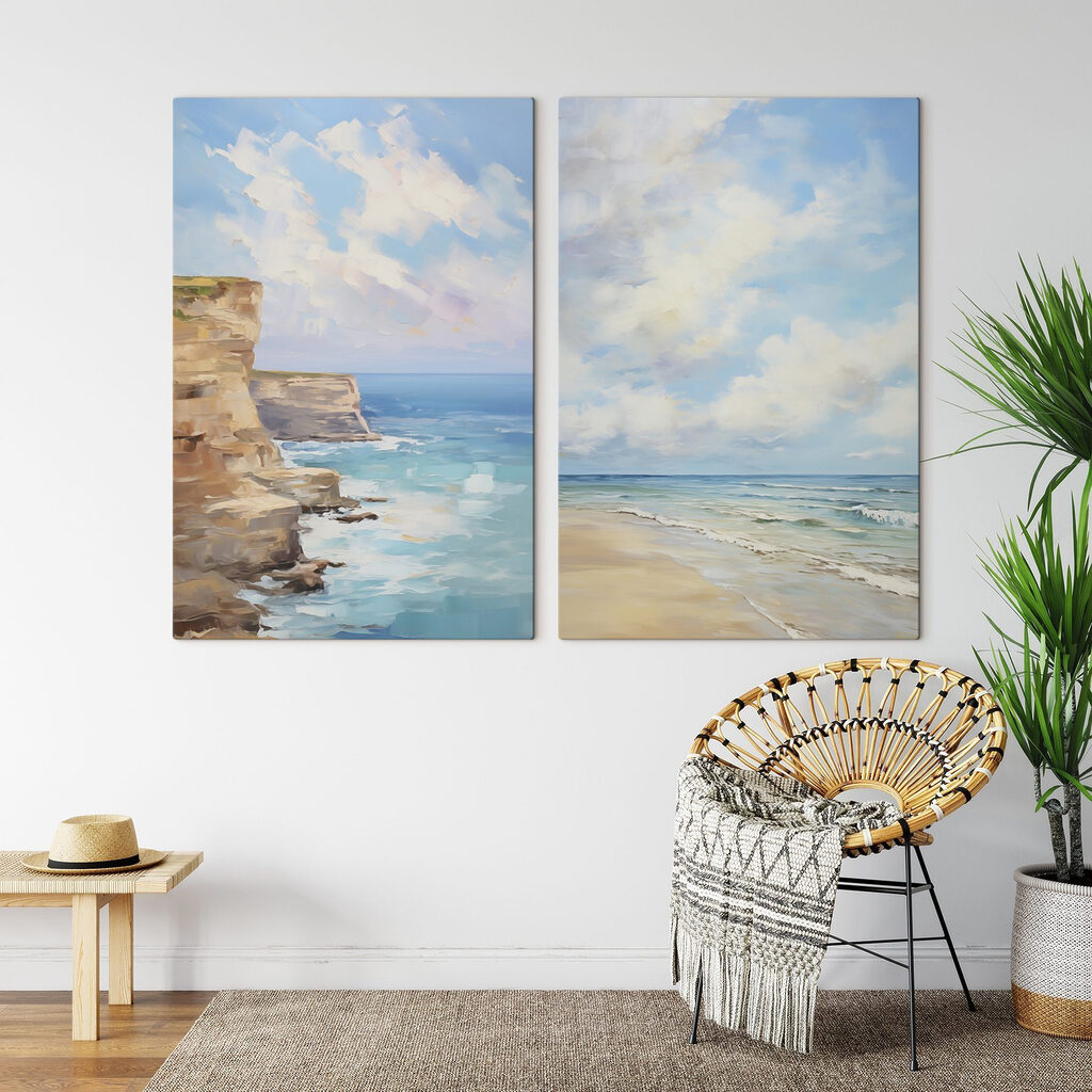 Wolken über der Brandung in einem Interieur