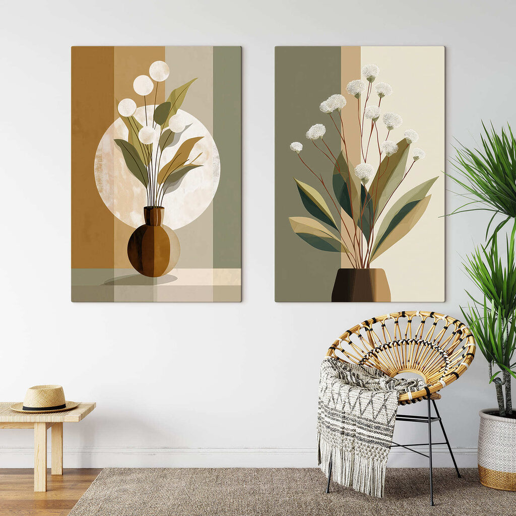 Blumen in der Vase in einem Interieur